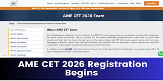AME CET 2026 Registration Begins; Apply by April 30